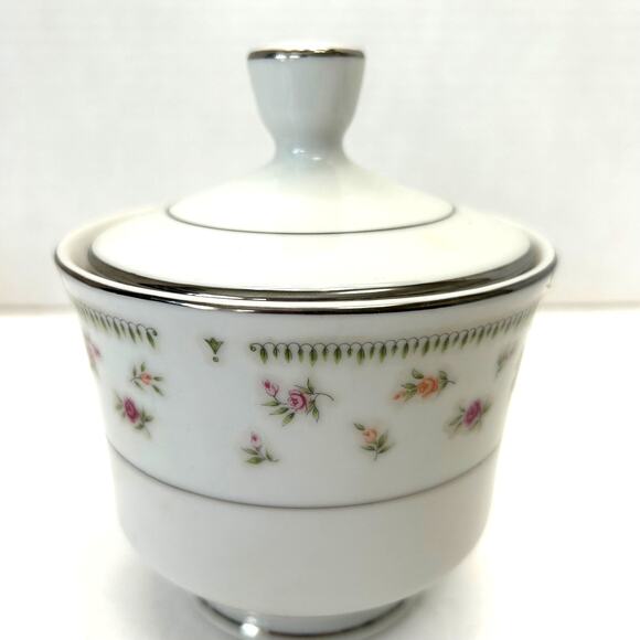 Vintage Abingdon Discontinued  Floral Fine Porcelain China Sugar/Creamer Japan - Picture 2 of 11